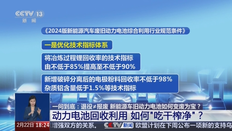 动力电池回收利用管理进一步完善 引导产业走向规范新阶段