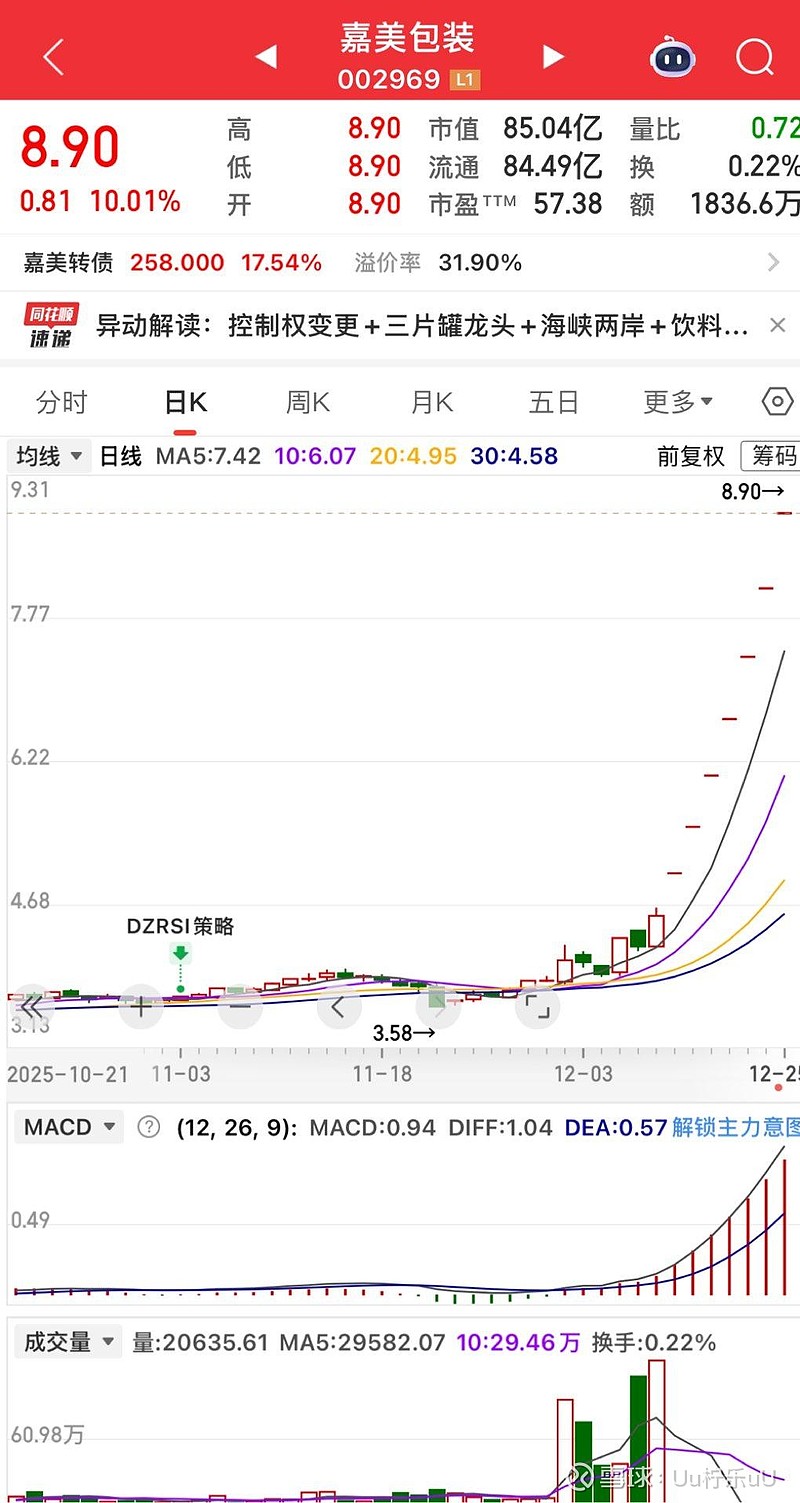嘉美包装(002969.SZ)：停牌核查