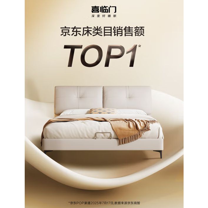 喜临门获得外观设计专利授权：“床架（CB2503）”